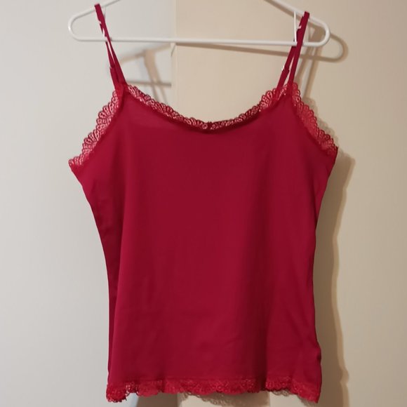 EUC ~ Adjustable Strap Camisole w/ Lace Accents (Size: Large) - Picture 1 of 5